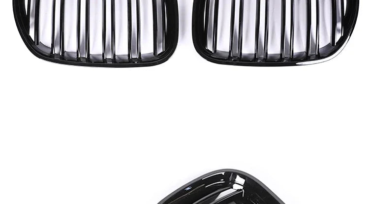 M Style Front Bumper Kidney Grille Carbon Fiber Radiator Black Gloss Racing Grills Cover for BMW X5 E53 X5M 2003 2004 2005 2006