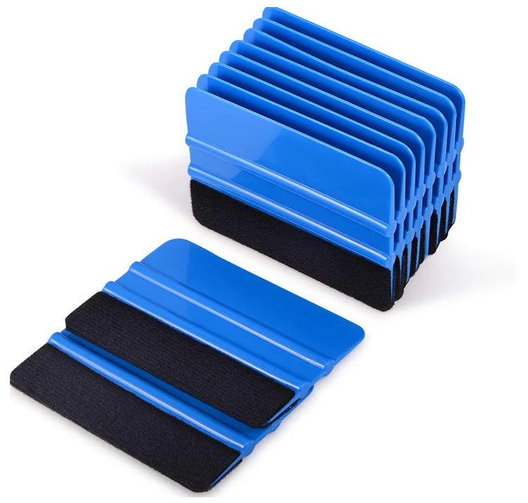 Car Vinyl Wrap Film Squeegee Scraper Foil Wrapping Suede Felt Scraper Auto Car Styling Sticker Window Tint Tools Cleaning Blue