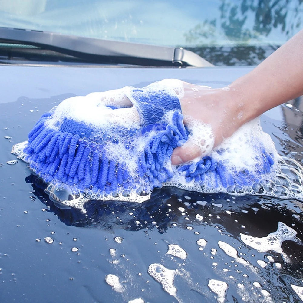 Microfiber Car Washer Sponge Cleaning Car Care Detailing Brushes Washing Towel Auto Gloves Styling Accessories