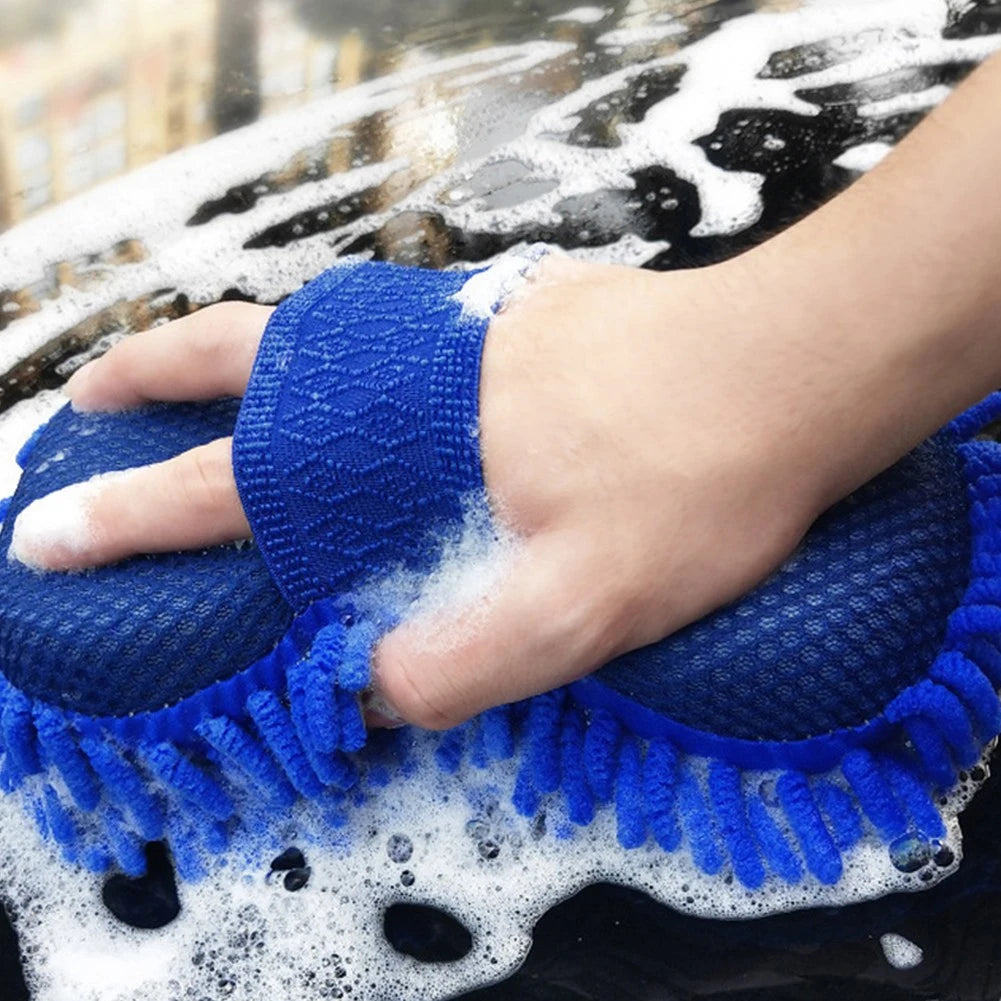 Éponge de Lavage de Voiture en Microcarence, Brosses de Détail, Serviette de Lavage, Gants Automobiles, Accessoires de Style