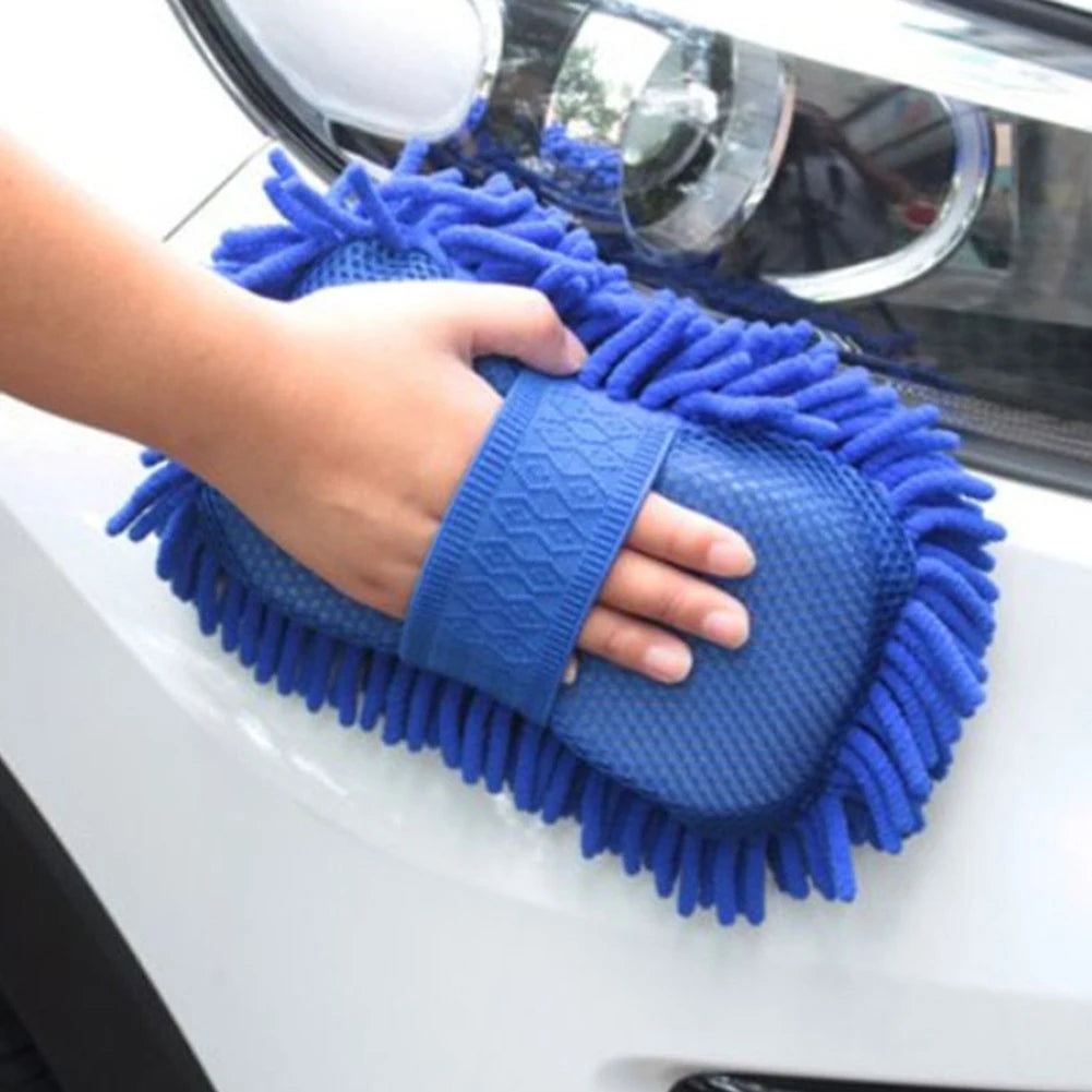 Microfiber Car Washer Sponge Cleaning Car Care Detailing Brushes Washing Towel Auto Gloves Styling Accessories