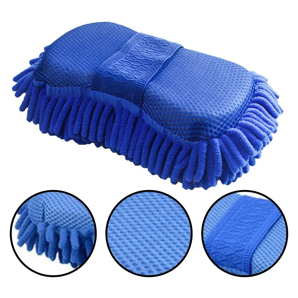 Éponge de Lavage de Voiture en Microcarence, Brosses de Détail, Serviette de Lavage, Gants Automobiles, Accessoires de Style