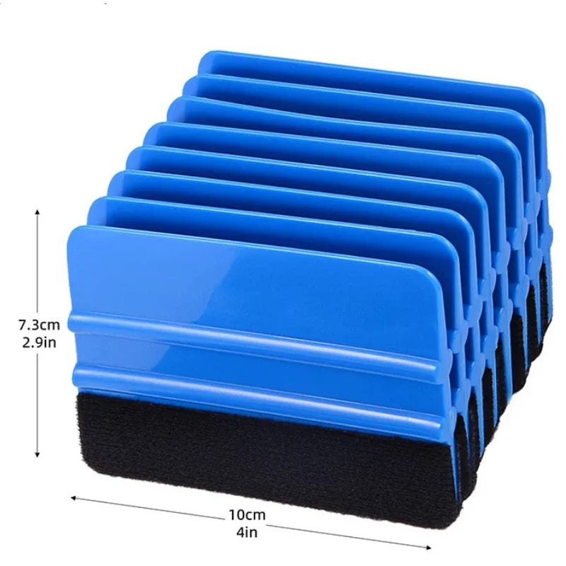 Car Vinyl Wrap Film Squeegee Scraper Foil Wrapping Suede Felt Scraper Auto Car Styling Sticker Window Tint Tools Cleaning Blue