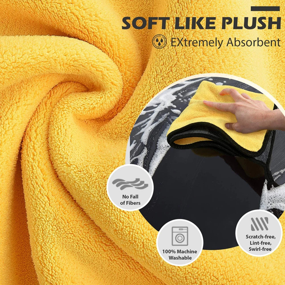 Car Wash Microfiber Towel Car Microfiber Cleaning Cloth Drying Towel Car Care Cloth Detailing Microfiber Towel