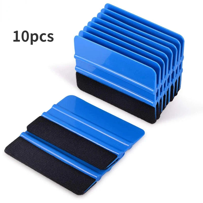 Car Vinyl Wrap Film Squeegee Scraper Foil Wrapping Suede Felt Scraper Auto Car Styling Sticker Window Tint Tools Cleaning Blue