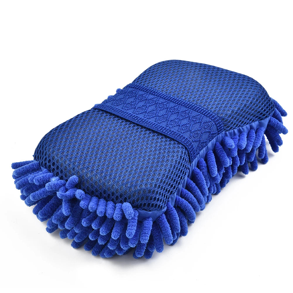 Microfiber Car Washer Sponge Cleaning Car Care Detailing Brushes Washing Towel Auto Gloves Styling Accessories