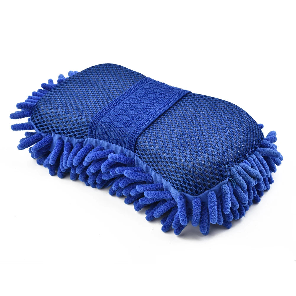 Microfiber Car Washer Sponge Cleaning Car Care Detailing Brushes Washing Towel Auto Gloves Styling Accessories