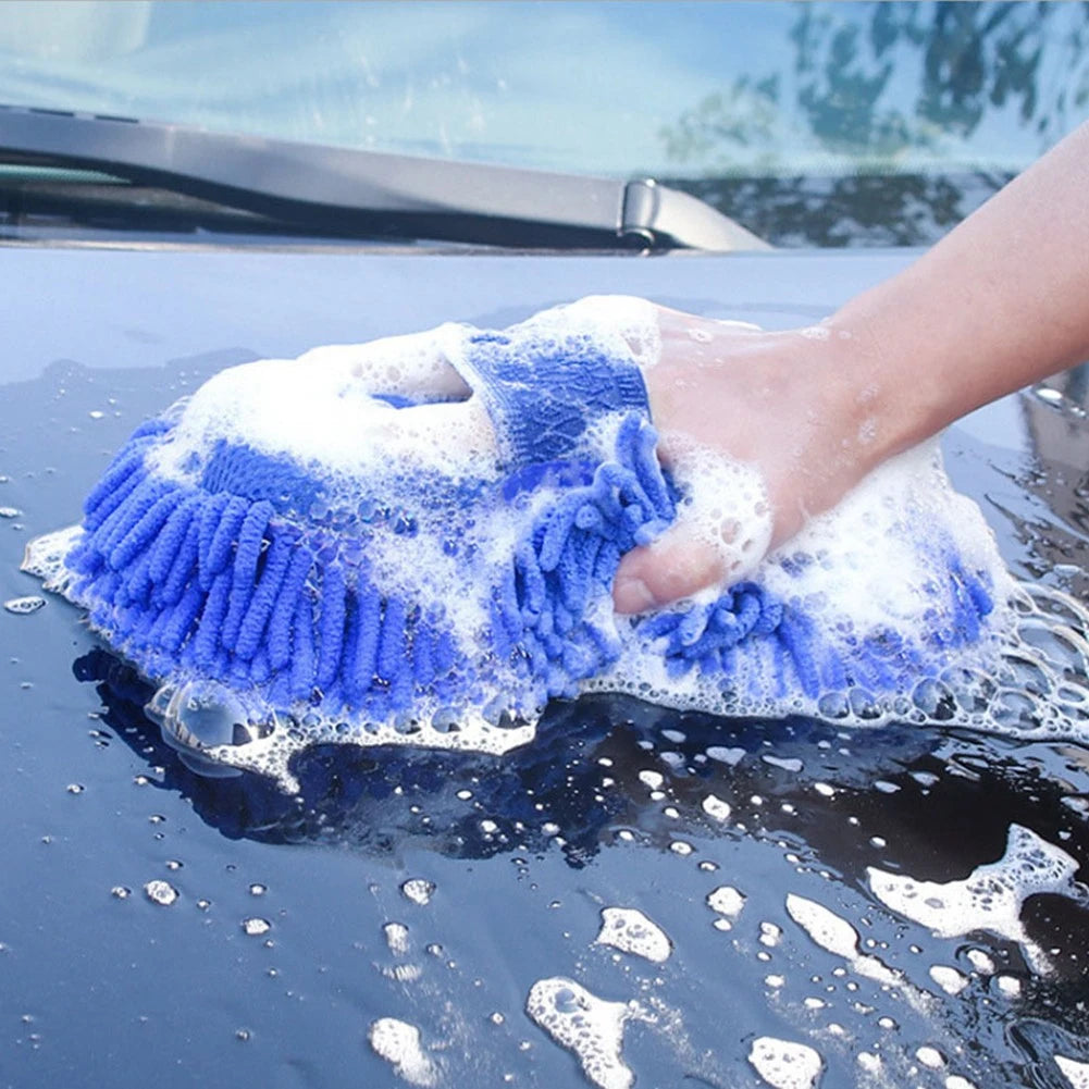 Microfiber Car Washer Sponge Cleaning Car Care Detailing Brushes Washing Towel Auto Gloves Styling Accessories