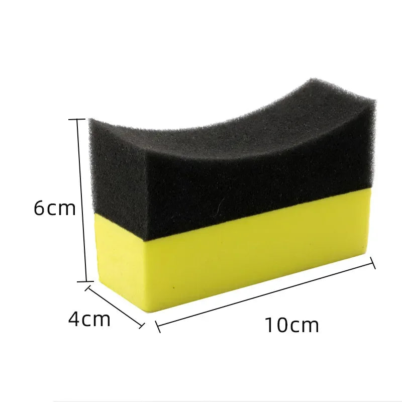 4PcsCar Wheel Cleaning Sponge Tire Polishing Cleaning Sponge Wax Applicator Pads Tire Wash Wipe Cleaning Tool Car Cleaning Brush