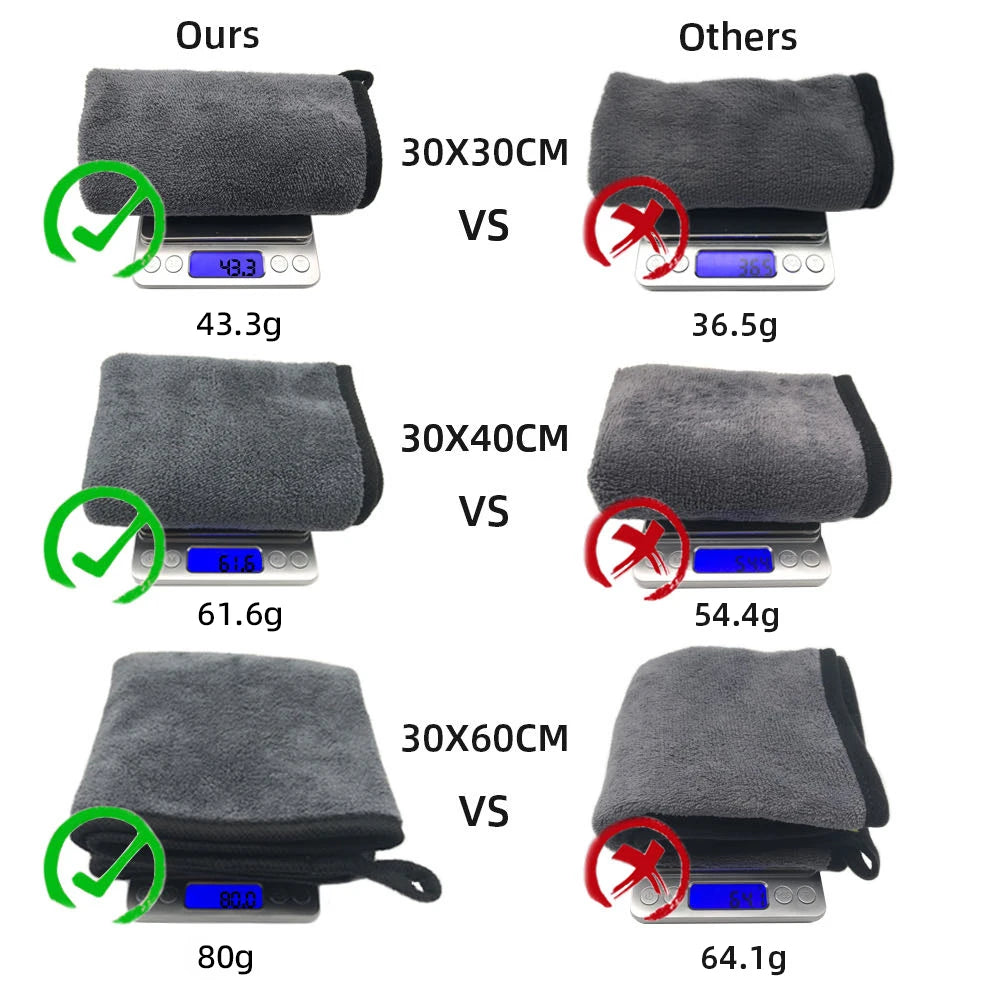 Car Wash Microfiber Towel Car Microfiber Cleaning Cloth Drying Towel Car Care Cloth Detailing Microfiber Towel