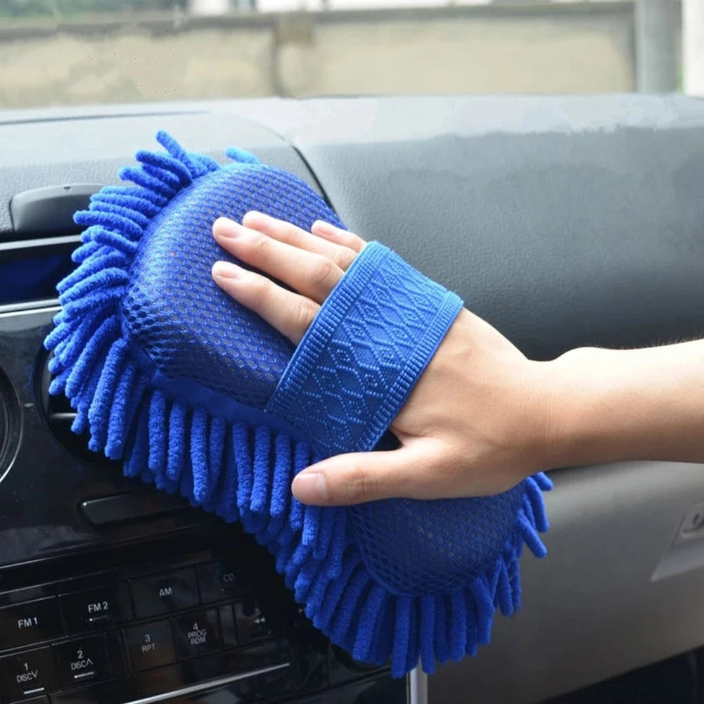 Éponge de Lavage de Voiture en Microcarence, Brosses de Détail, Serviette de Lavage, Gants Automobiles, Accessoires de Style