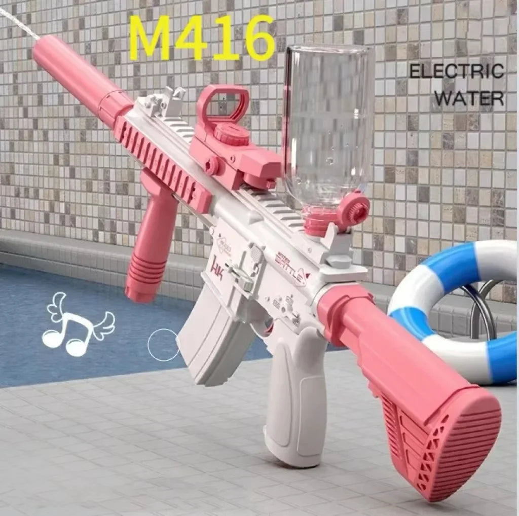 M416 Water Gun Electric Pistol Shooting Lighting Toy Gun Full Automatic Summer Pool Beach Toy For Kids Children Boys Girls Adult