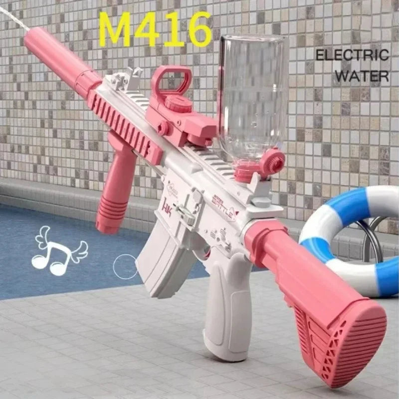 M416 Water Gun Electric Pistol Shooting Lighting Toy Gun Full Automatic Summer Pool Beach Toy For Kids Children Boys Girls Adult