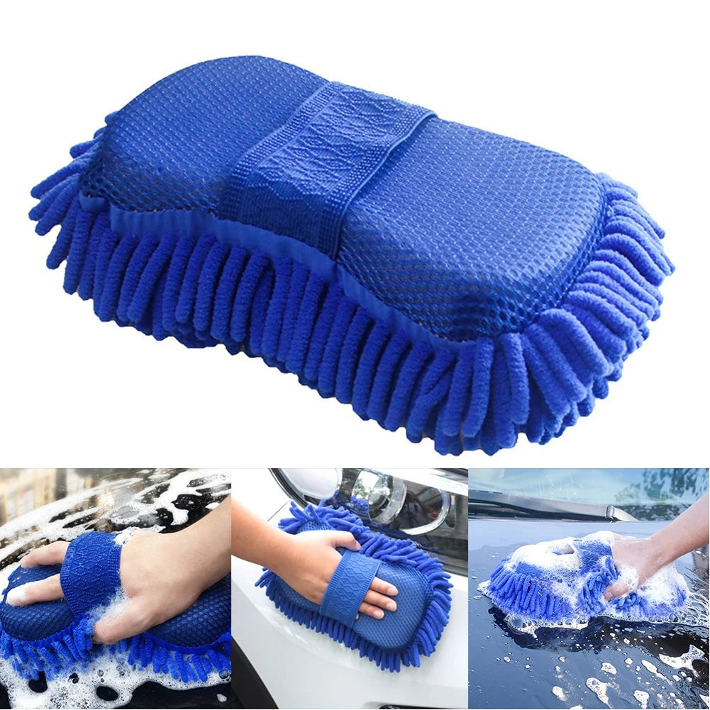 Microfiber Car Washer Sponge Cleaning Car Care Detailing Brushes Washing Towel Auto Gloves Styling Accessories