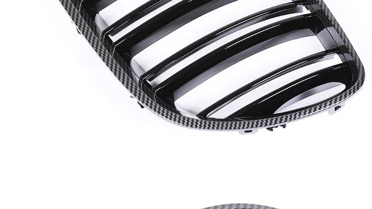 M Style Front Bumper Kidney Grille Carbon Fiber Radiator Black Gloss Racing Grills Cover for BMW X5 E53 X5M 2003 2004 2005 2006