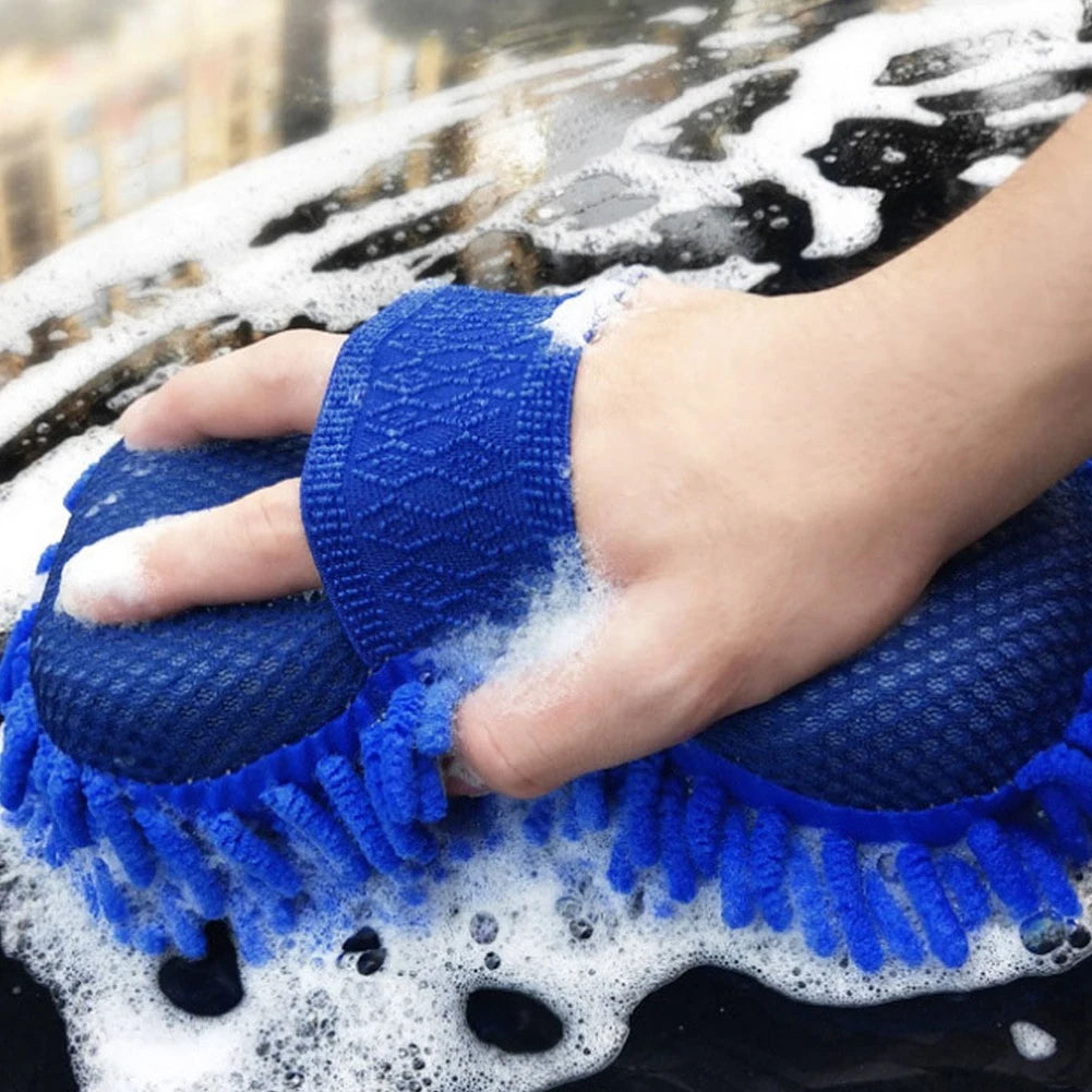 Microfiber Car Washer Sponge Cleaning Car Care Detailing Brushes Washing Towel Auto Gloves Styling Accessories