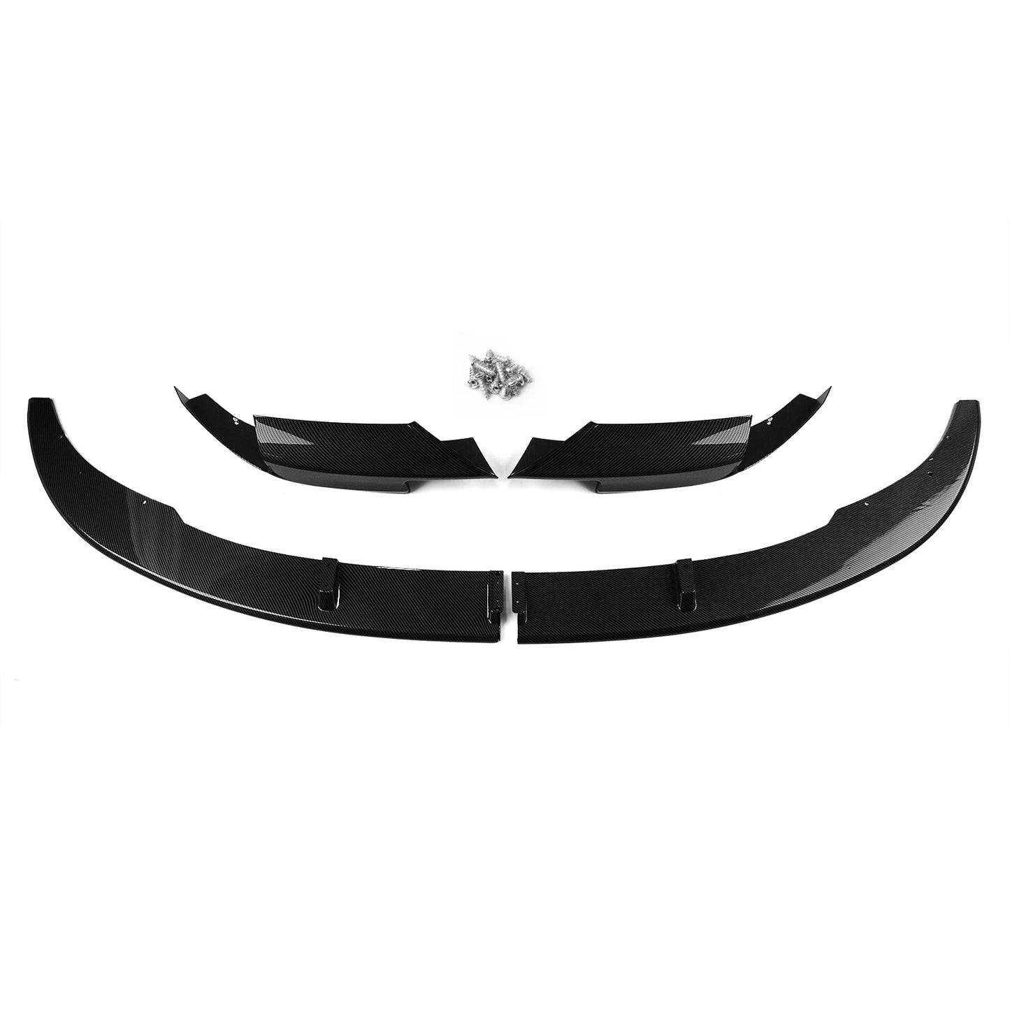 Car Front Bumper Spoiler Lip Splitter Chin Blade & Side Corner Splitter Cover For BMW 5 Series F10 M5 2012-2016